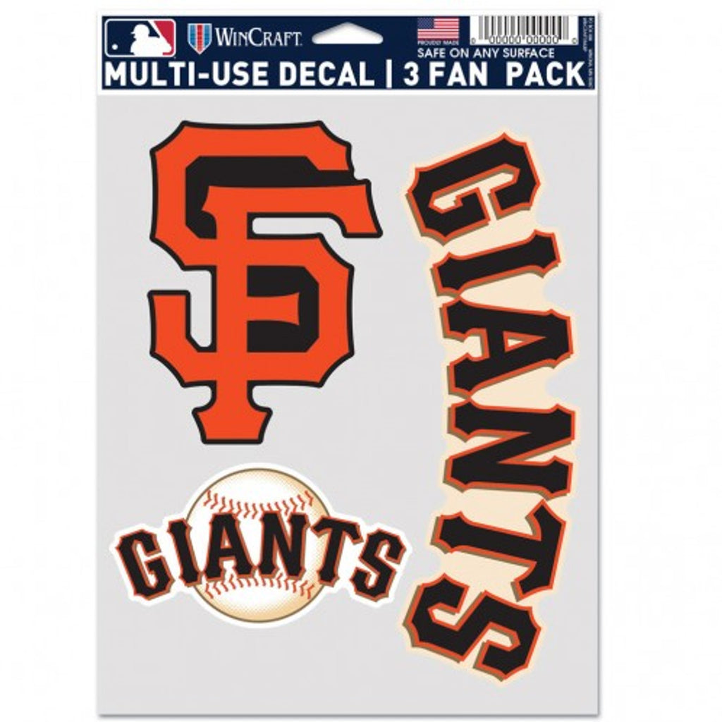 San Francisco Giants Decal Multi Use Fan 3 Pack - WinCraft