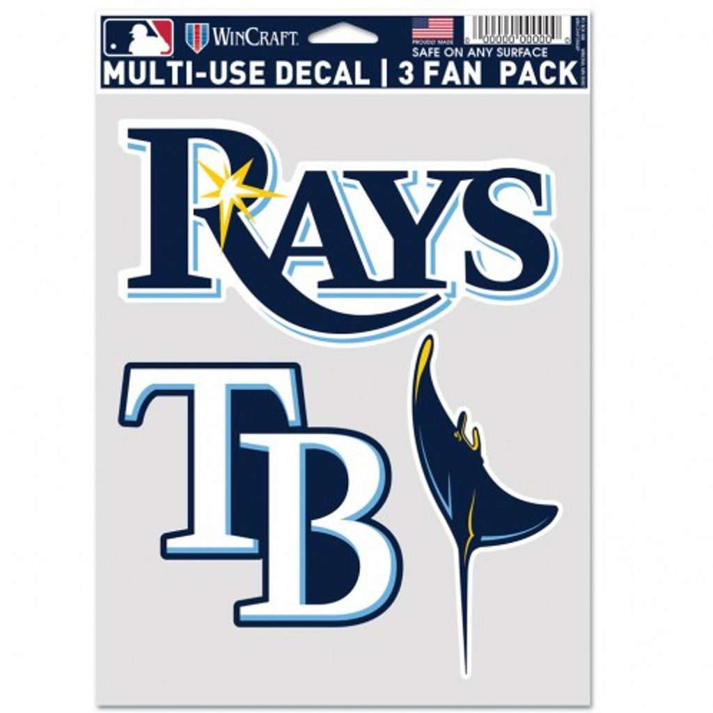 Tampa Bay Rays Decal Multi Use Fan 3 Pack - WinCraft