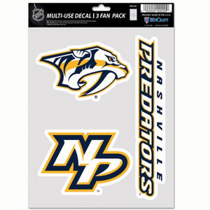 Nashville Predators Decal Multi Use Fan 3 Pack - WinCraft