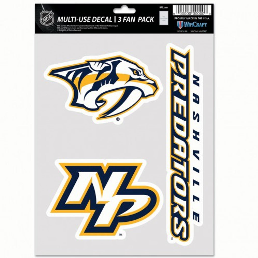 Nashville Predators Decal Multi Use Fan 3 Pack - WinCraft
