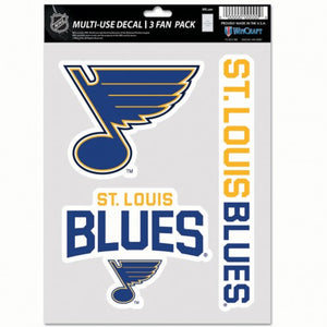 St. Louis Blues Decal Multi Use Fan 3 Pack - WinCraft