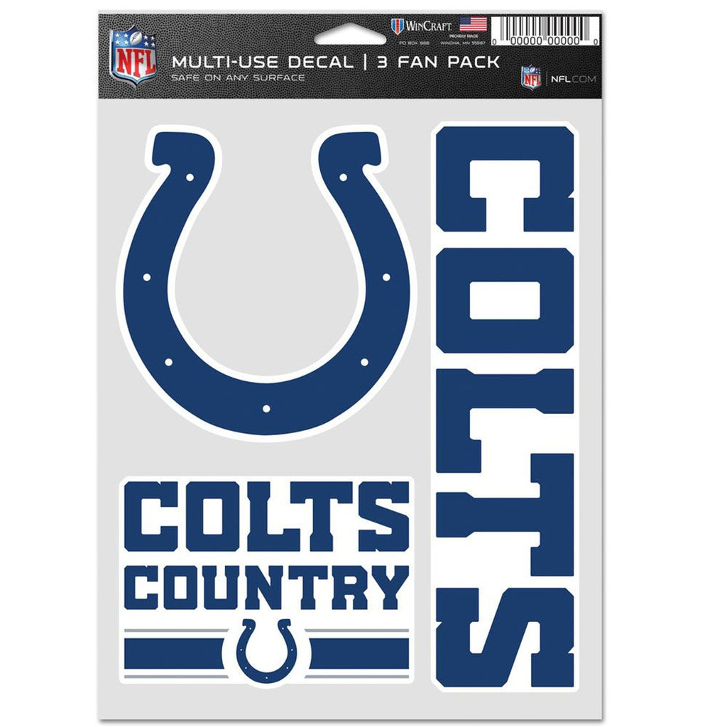 Indianapolis Colts Decal Multi Use Fan 3 Pack - WinCraft