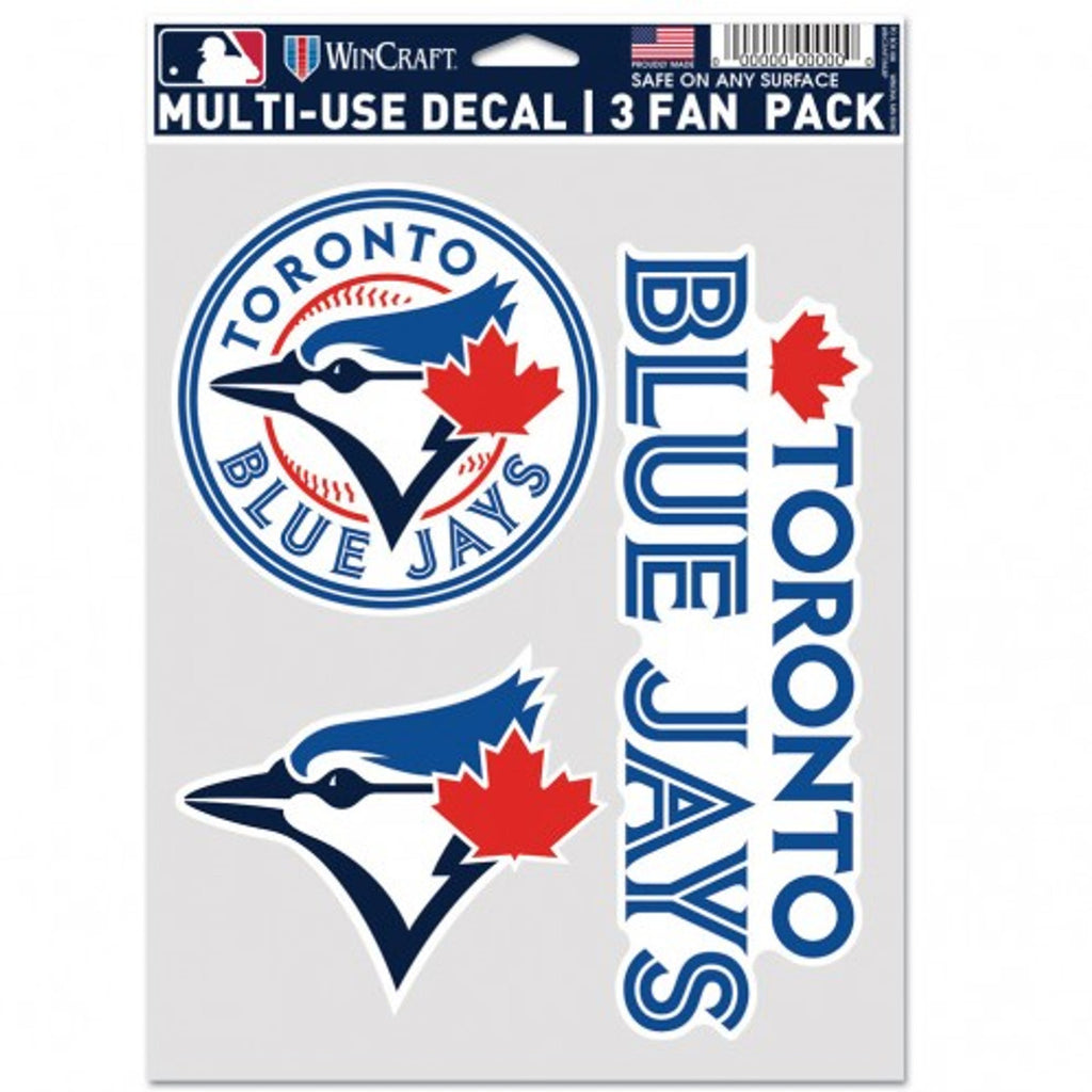 Toronto Blue Jays Decal Multi Use Fan 3 Pack - WinCraft