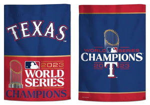 Texas Rangers Flag 12x18 Garden Style 2 Sided World Series Champ - WinCraft