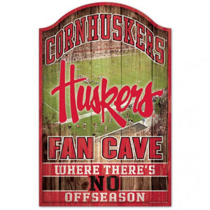 Nebraska Cornhuskers Sign 11x17 Wood Fan Cave Design - WinCraft