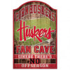 Nebraska Cornhuskers Sign 11x17 Wood Fan Cave Design - WinCraft