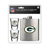 Green Bay Packers Flask and Shot Glass Set - Mojo Licensing