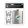 Miami Dolphins Flask and Shot Glass Set - Mojo Licensing