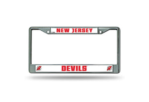 New Jersey Devils License Plate Frame Chrome - Special Order - Rico Industries