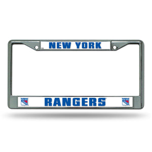 New York Rangers License Plate Frame Chrome - Rico Industries