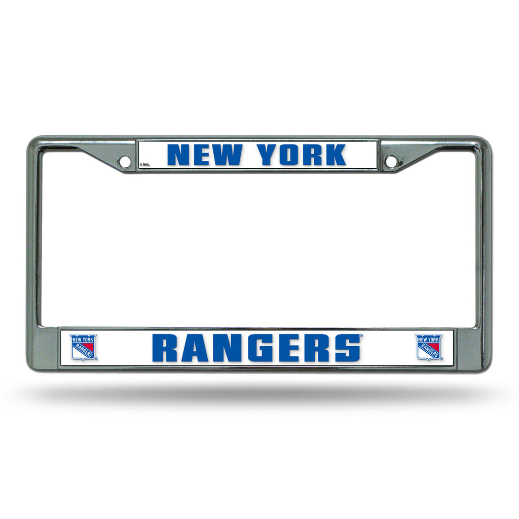 New York Rangers License Plate Frame Chrome - Rico Industries