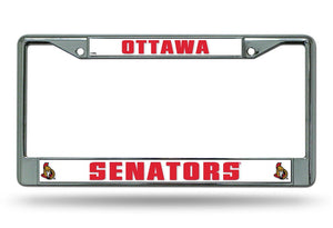 Ottawa Senators License Plate Frame Chrome - Special Order - Rico Industries