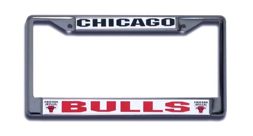 Chicago Bulls License Plate Frame Chrome - Rico Industries