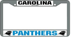 Carolina Panthers License Plate Frame Chrome - Rico Industries