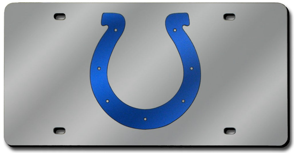 Indianapolis Colts License Plate Laser Cut Silver - Rico Industries