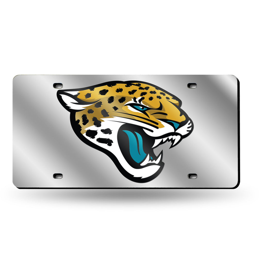 Jacksonville Jaguars License Plate Laser Cut Silver - Special Order - Rico Industries