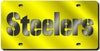 Pittsburgh Steelers License Plate Laser Cut Yellow - Rico Industries