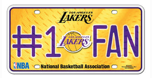 Los Angeles Lakers License Plate #1 Fan - Rico Industries