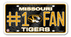 Missouri Tigers License Plate #1 Fan - Special Order - Rico Industries