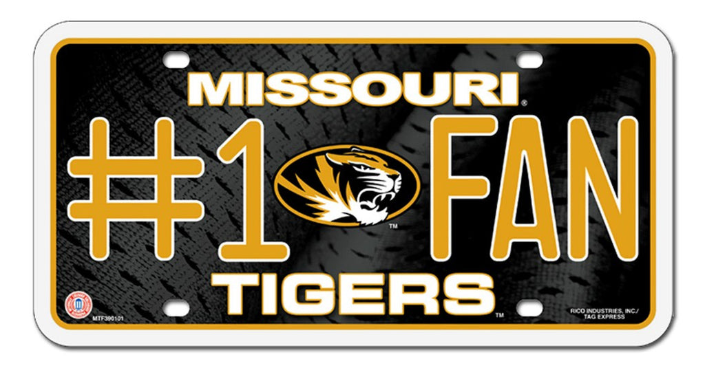 Missouri Tigers License Plate #1 Fan - Special Order - Rico Industries