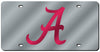 Alabama Crimson Tide License Plate Laser Cut Silver Script A - Rico Industries
