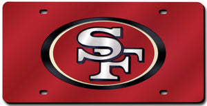 San Francisco 49ers License Plate Laser Cut Red - Rico Industries