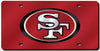 San Francisco 49ers License Plate Laser Cut Red - Rico Industries
