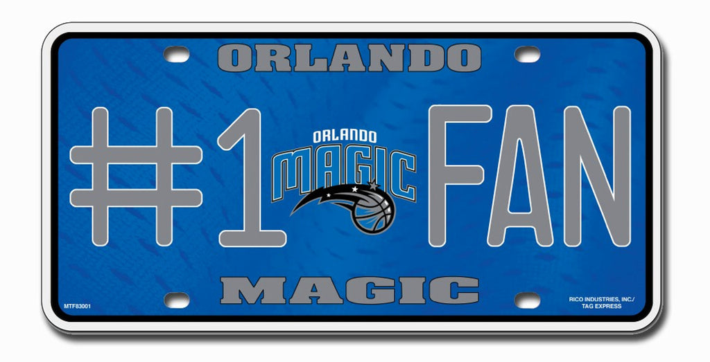 Orlando Magic License Plate #1 Fan - Special Order - Rico Industries