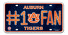 Auburn Tigers License Plate #1 Fan - Special Order - Rico Industries