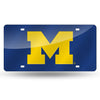 Michigan Wolverines License Plate Laser Cut Blue - Rico Industries