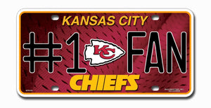 Kansas City Chiefs License Plate #1 Fan - Rico Industries