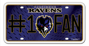 Baltimore Ravens License Plate #1 Fan - Rico Industries