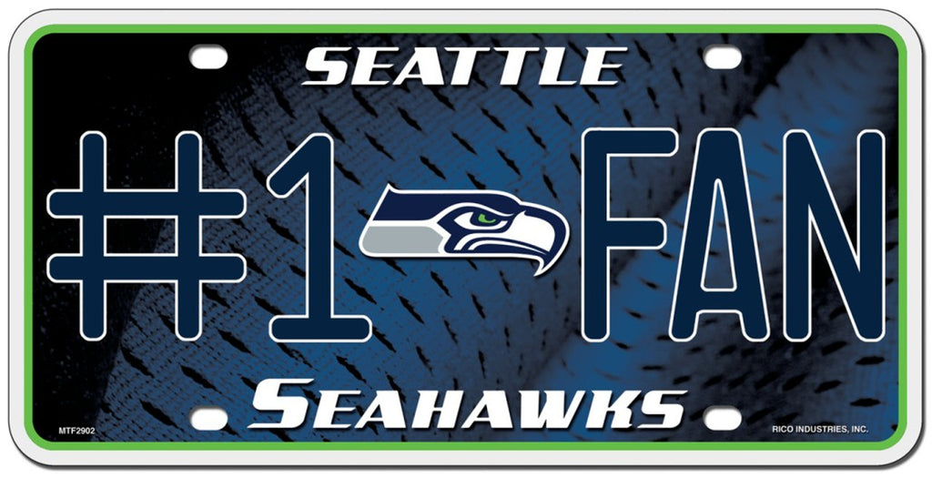 Seattle Seahawks License Plate #1 Fan - Rico Industries