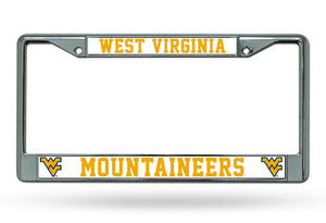 West Virginia Mountaineers License Plate Frame Chrome - Rico Industries