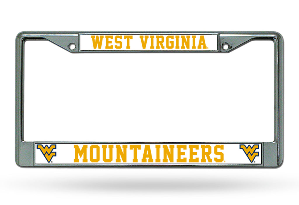 West Virginia Mountaineers License Plate Frame Chrome - Rico Industries