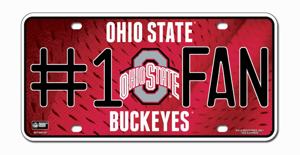 Ohio State Buckeyes License Plate #1 Fan - Rico Industries