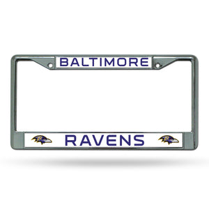 Baltimore Ravens License Plate Frame Chrome - Rico Industries