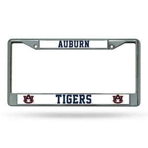 Auburn Tigers License Plate Frame Chrome - Rico Industries