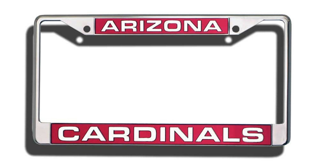 Arizona Cardinals License Plate Frame Laser Cut Chrome - Special Order - Rico Industries