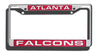 Atlanta Falcons License Plate Frame Laser Cut Chrome - Rico Industries