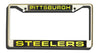 Pittsburgh Steelers License Plate Frame Laser Cut Chrome - Rico Industries