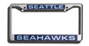 Seattle Seahawks License Plate Frame Laser Cut Chrome - Rico Industries