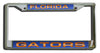 Florida Gators License Plate Frame Laser Cut Chrome - Rico Industries