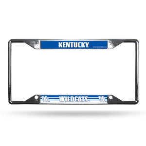 Kentucky Wildcats License Plate Frame Chrome EZ View - Rico Industries