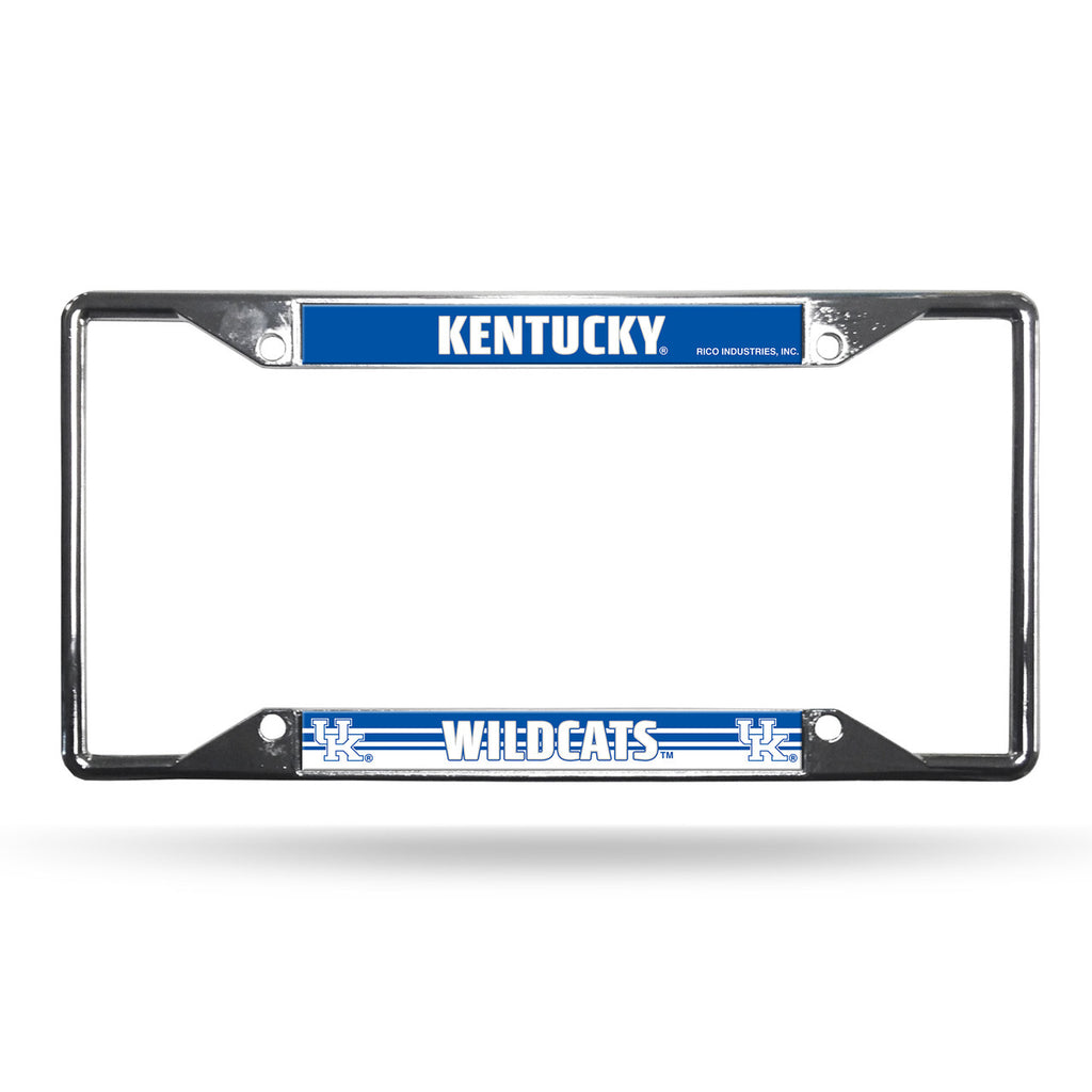 Kentucky Wildcats License Plate Frame Chrome EZ View - Rico Industries