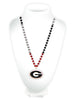 Georgia Bulldogs Beads with Medallion Mardi Gras Style - Rico Industries