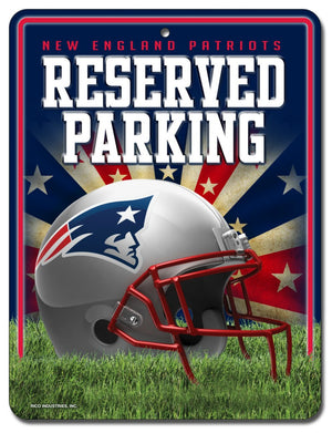 New England Patriots Sign Metal Parking - Rico Industries