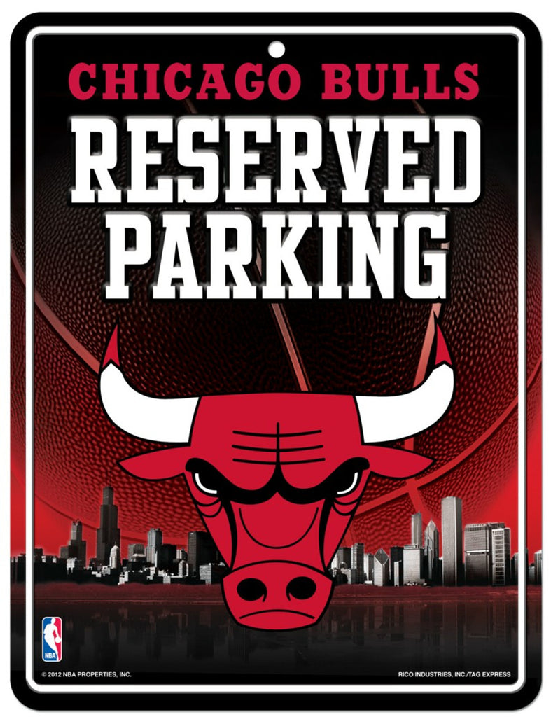 Chicago Bulls Sign Metal Parking - Rico Industries