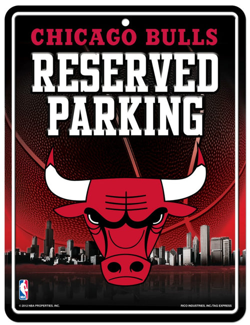 Chicago Bulls Sign Metal Parking - Rico Industries