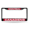Montreal Canadiens License Plate Frame Laser Cut Chrome Black - Rico Industries